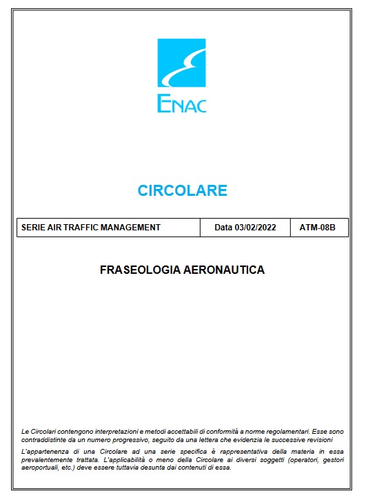 Fraseologia Aeronautica ENAC